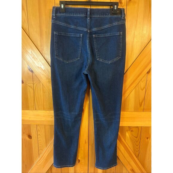 Express Sz 8R Jeans Slim Super High Rise Blue Distressed Stretch (5695) - Picture 4 of 8